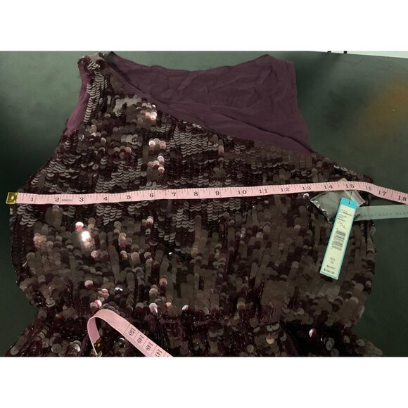 ALICE + OLIVIA Sequin Peplum Top Berry NWT size Small - Picture 9 of 13